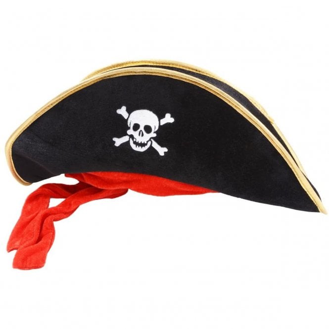 1 x Adult Black Pirate Hat 