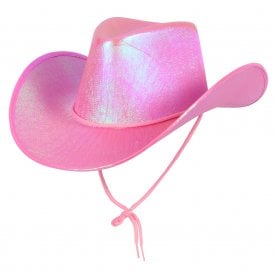 1 x PINK IRIDESCENT Texan Cowgirl Hat 