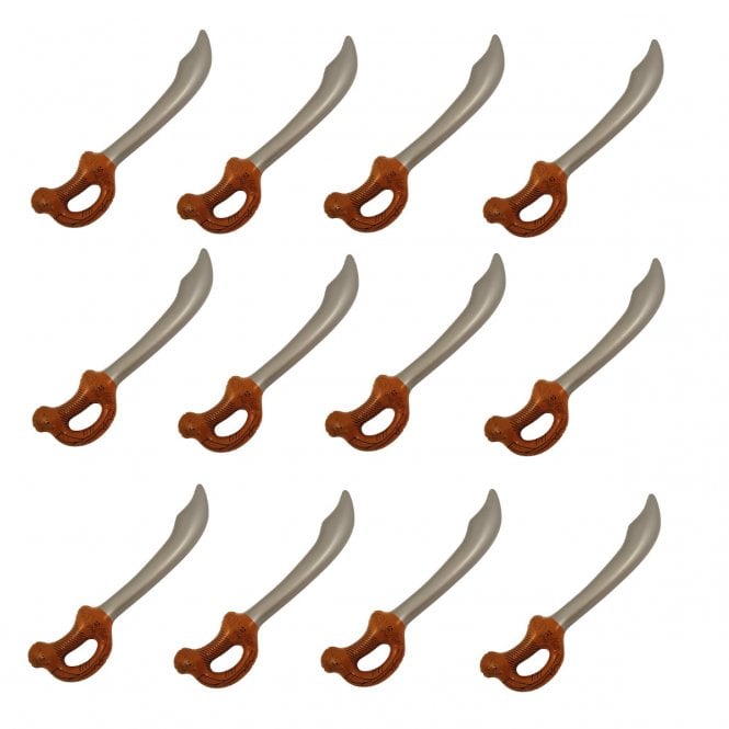 12 x Inflatable Pirate Swords (60cm)