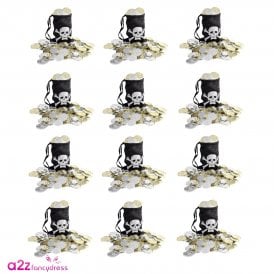 12 x Kids Pirate Coin Bag Set