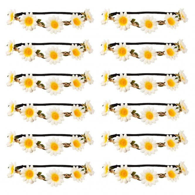 12 x Quality Daisy Hairbands 