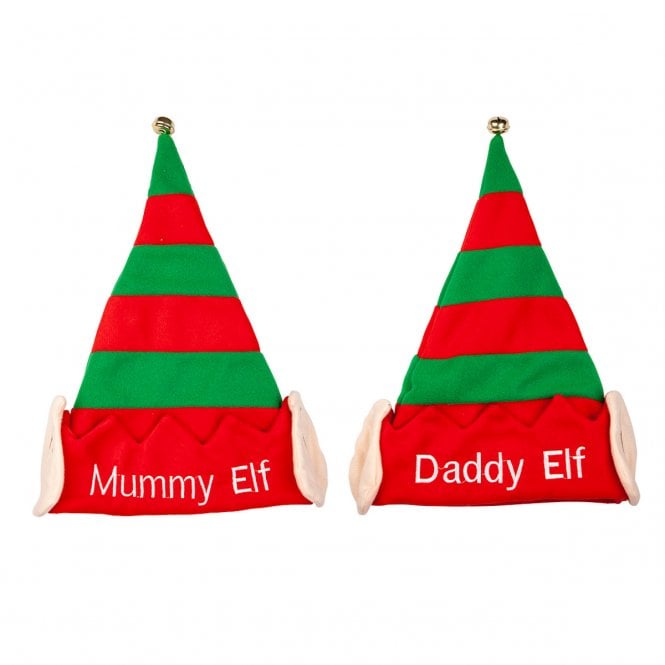 Mummy & Daddy Elf Hats - Adult Accessory Set (Mummy, Daddy Elf Hats)