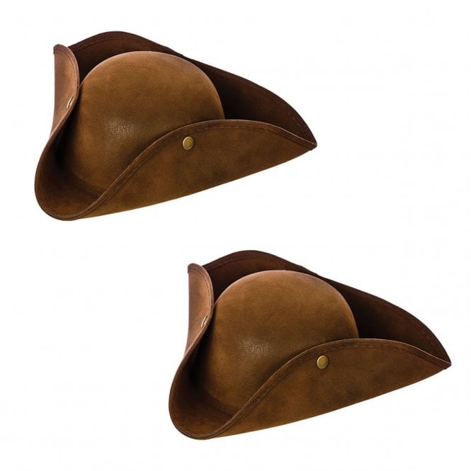 2 x Pirate Hat - Super Deluxe Brown Suede