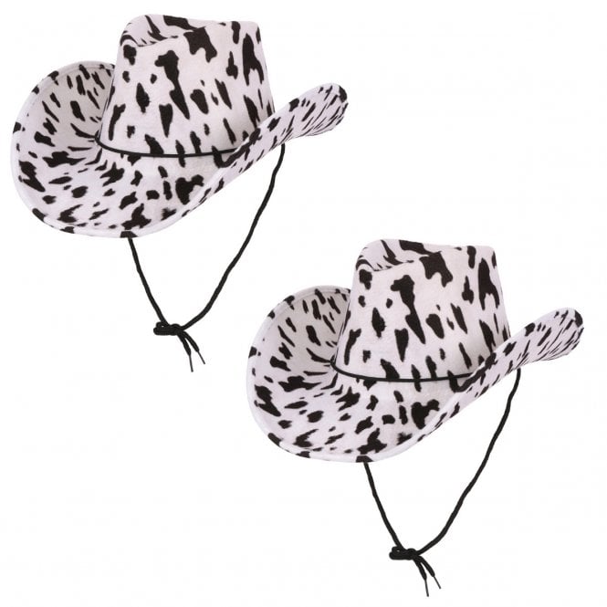2 x COWPRINT - Texan Cowboy Hats