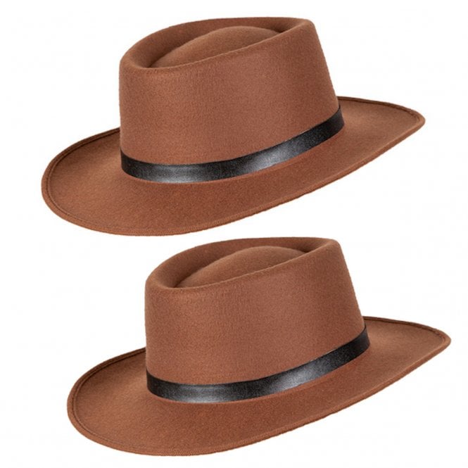 2 x Western Gunslinger Hat 