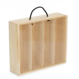 4 Beer Bottle Box With Acrylic Lid