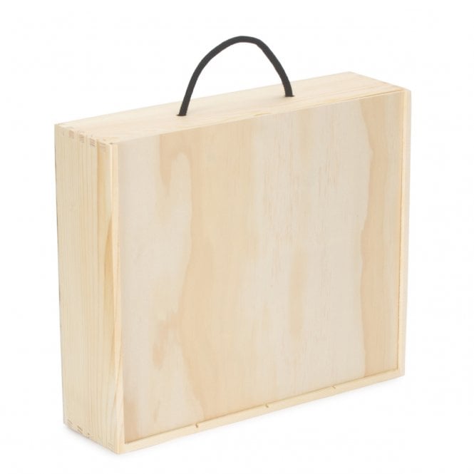4 Beer Bottle Box with Wooden Lid
