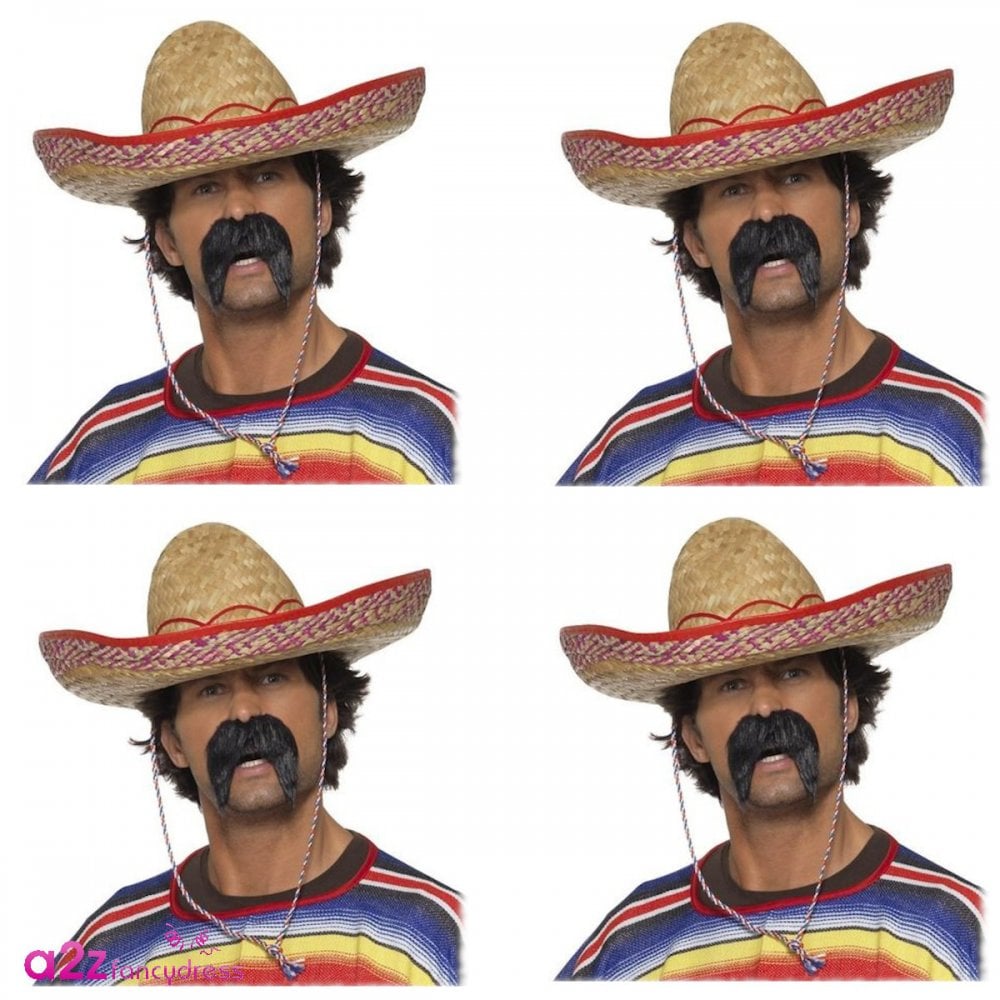 6 X Deluxe Sombrero Mexican Wild Western Bandit Fancy Dress 6 X Deluxe Sombrero Mexican Wild Western Bandit Fancy Dress