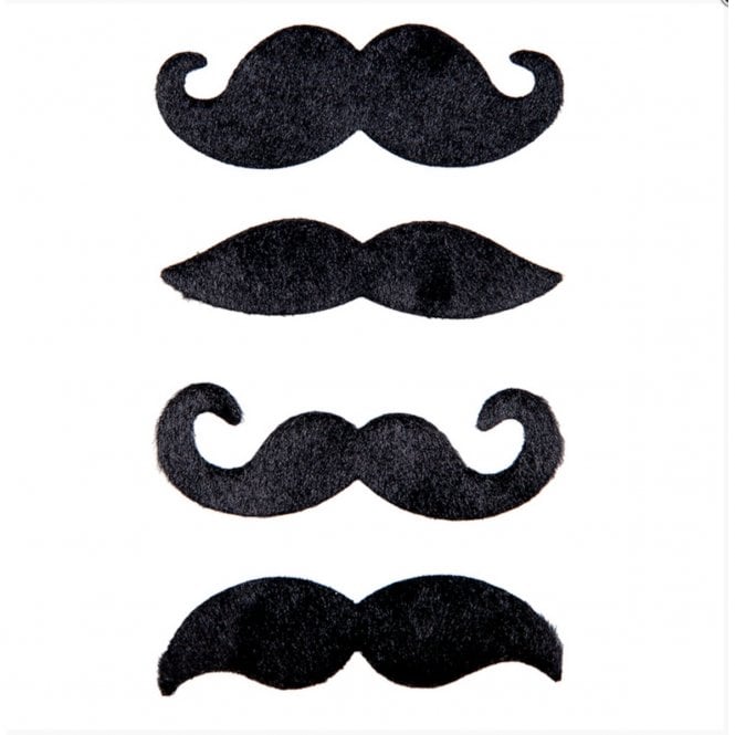 4 x Funny Moustaches