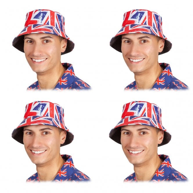 4 x Retro Bucket Hat - G.B Style
