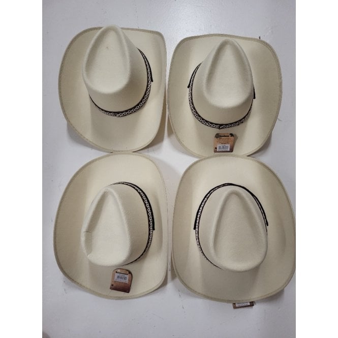 4 X Texan Cowboy Classic Sand Hat **IMPERFECTS**