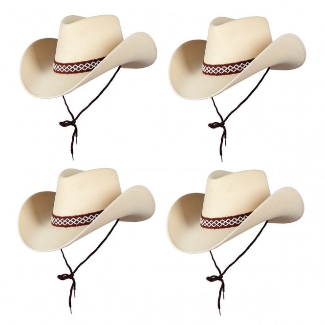 4 X CLASSIC SAND - Texan Cowboy Hats