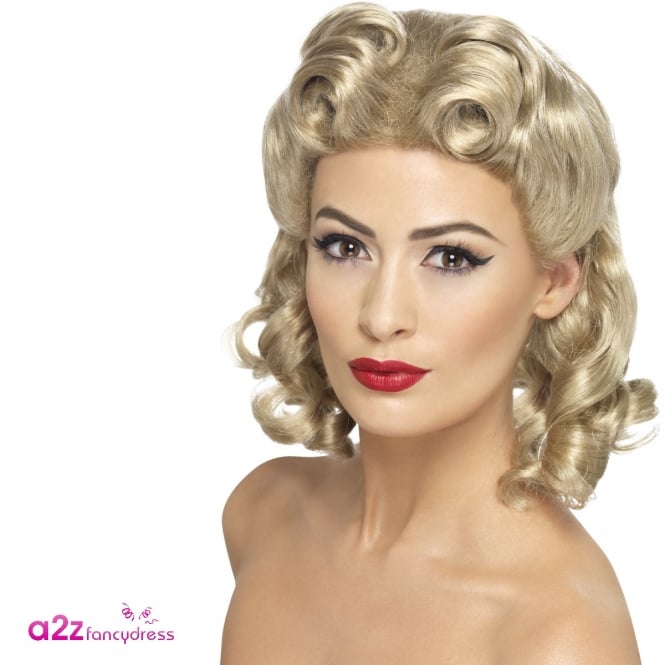 40s Sweetheart Wig (Blonde) - Adult Accessory