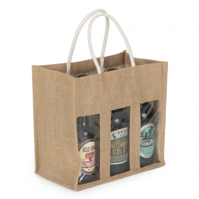 6 Beer Bottle Jute Bag