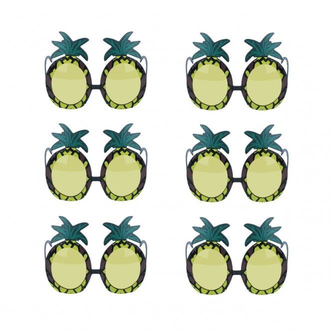 6 X Pineapple Glasses