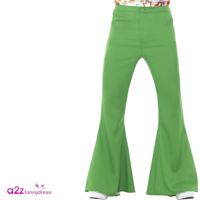 60s Flared Trousers (Green) - Adult Costume