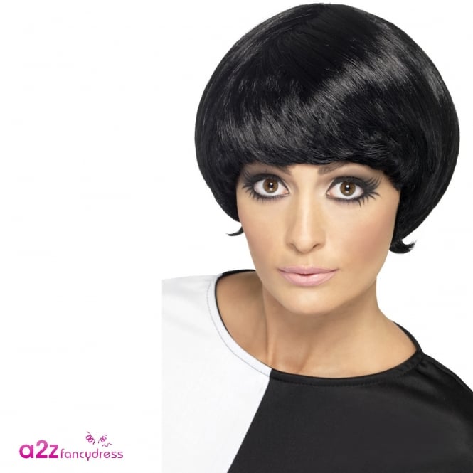 60s Psychedelic Wig (Black) - Adult Accessory