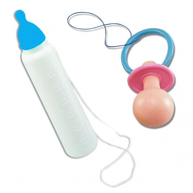 Adult 1 x Jumbo Dummy + 1 x BLUE Bottle 