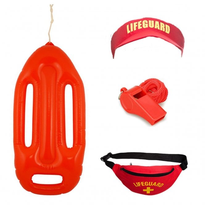 Adult 4-Piece Lifeguard Float + Bum Bag + Sun Visor + RED Whistle
