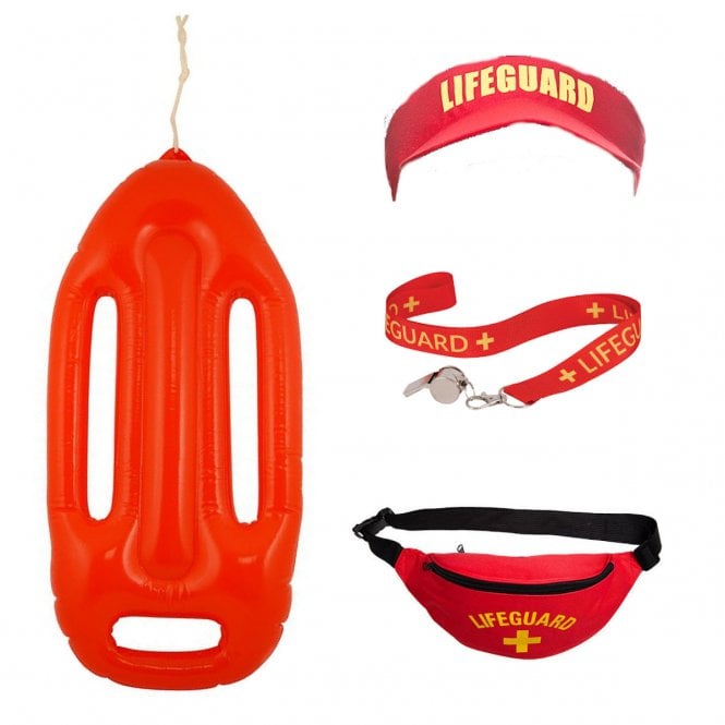 Adult 4-Piece Lifeguard Float + Bum Bag + Sun Visor + Whistle on Lanyard