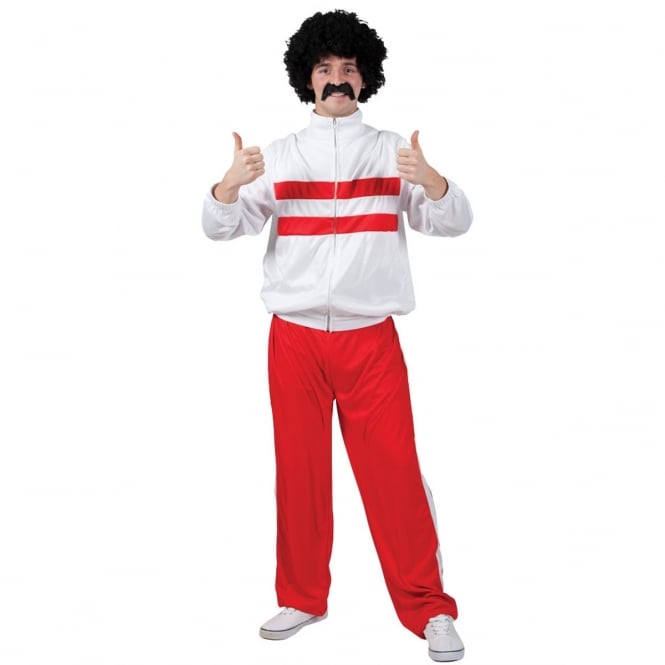 Adult 80's WHITE Retro Tracksuit