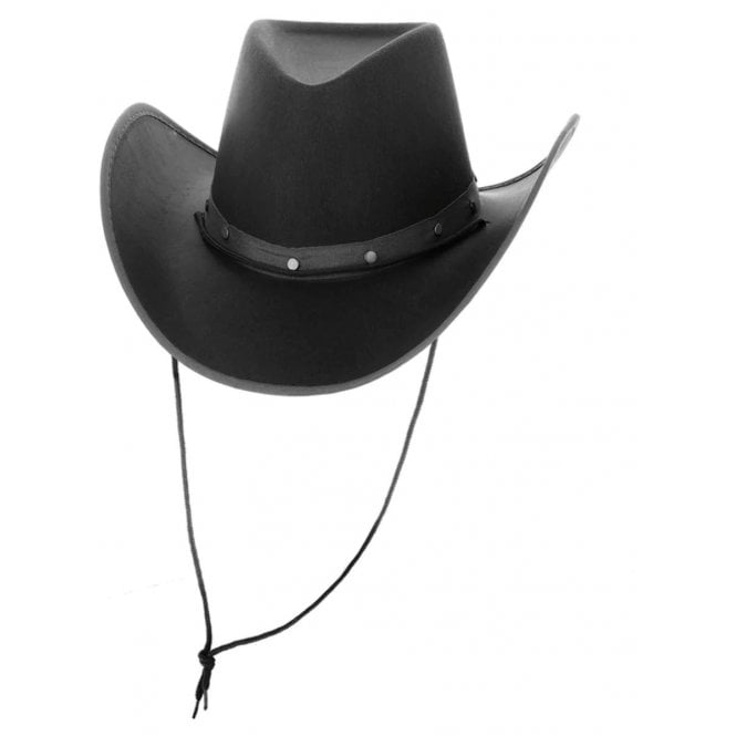 Adult Black Felt Cowboy Hat 