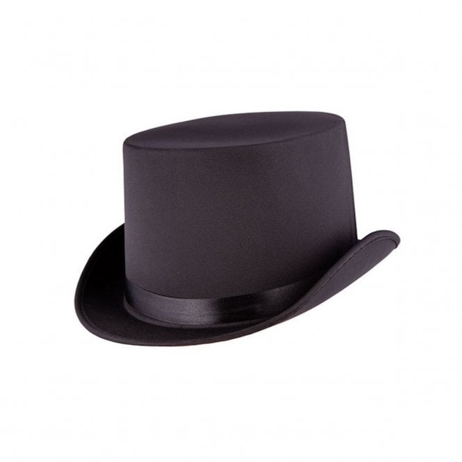 Adult Black Satin Top Hat