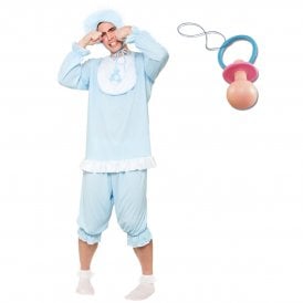 Adult Blue Big Cry Baby + Jumbo Baby Dummy