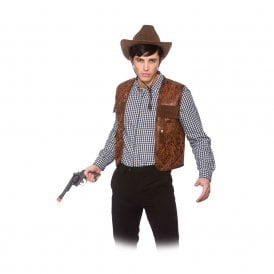 Adult Budget Brown Cowboy Waistcoat