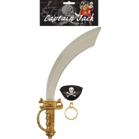 Adult Captain Jack 3 Piece Pirate Set - Adult Accessory