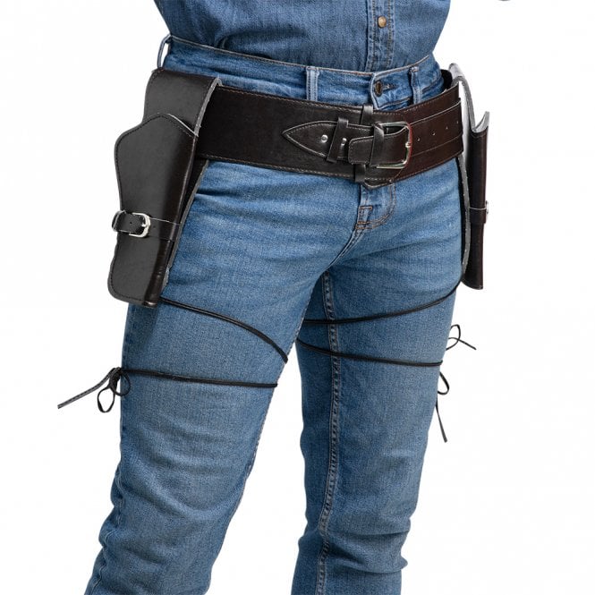 Adult Deluxe BROWN DOUBLE HOLSTER