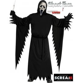 Adult Ghost Face *AGED* Costume *PLUS SIZE*