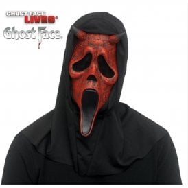 Adult Ghost Face® DEVIL FACE 'AGED' Mask with Hood