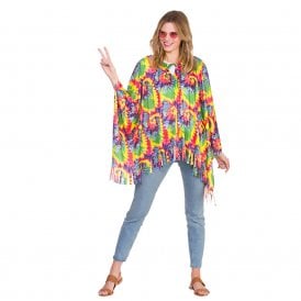 Adult Hippie Tie Dye Poncho