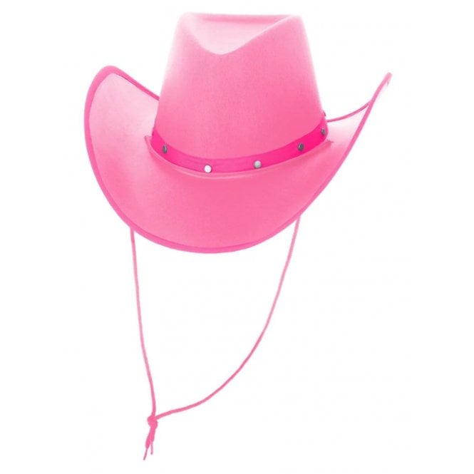 Adult Hot Pink Felt Cowboy Hat 