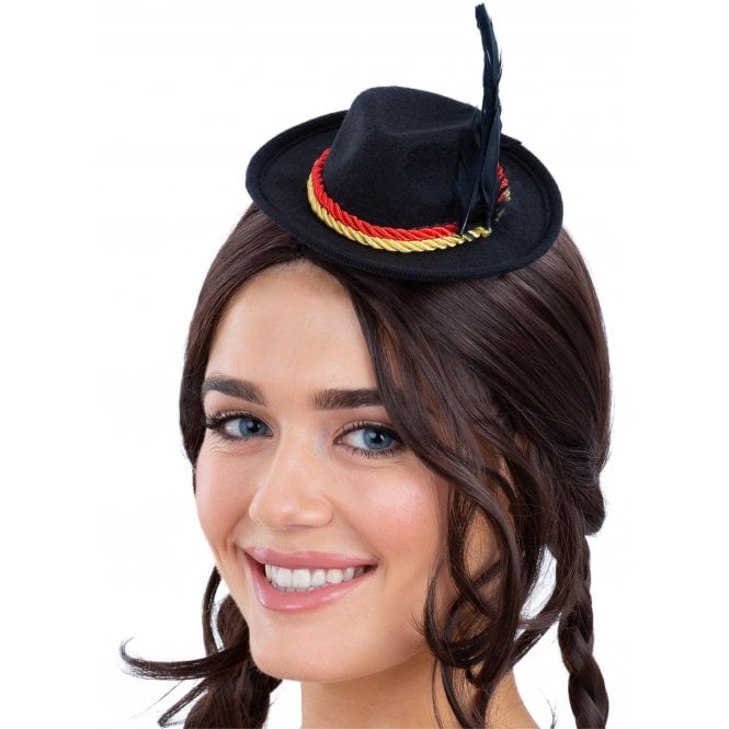 Adult Mini Bavarian Trenker Hat - BLACK