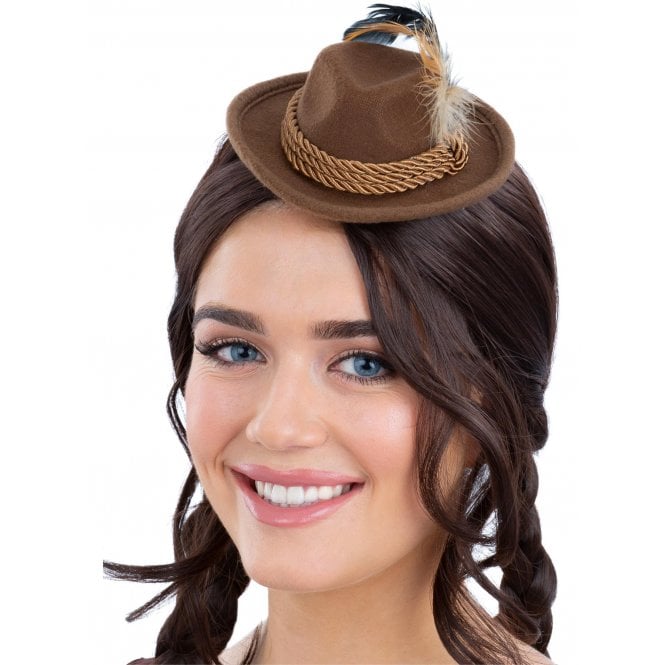 Adult Mini Bavarian Trenker Hat - BROWN