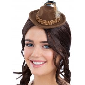 Adult Mini Bavarian Trenker Hat - BROWN