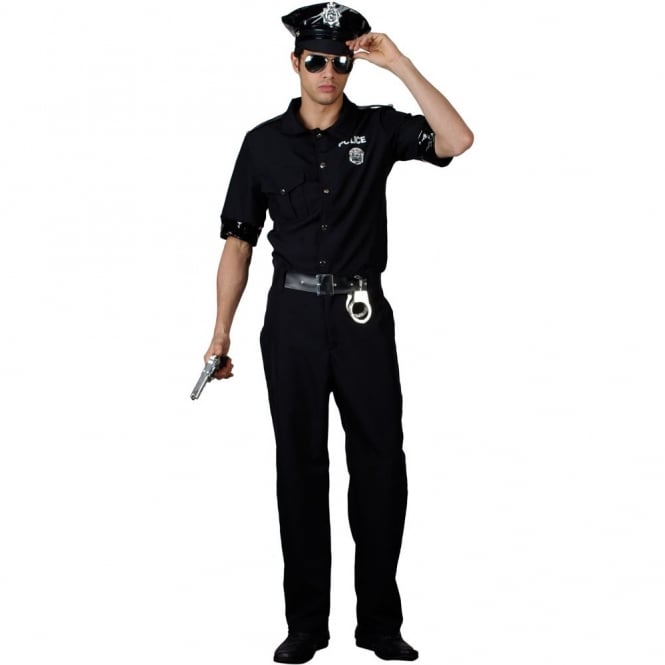 Adult New York Cop Costume + Hat