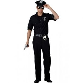 Adult New York Cop Costume + Hat
