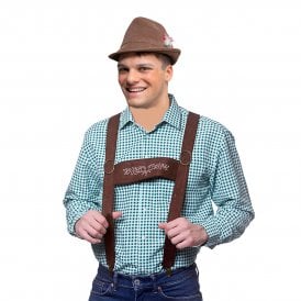 Adult Oktoberfest Deluxe Suede Hat + Braces