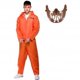 Adult Orange Convict + Hannibal Mask