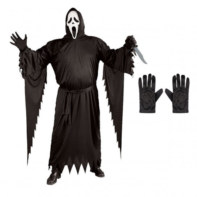 Adult PLUS SIZE Ghost Face® CLASSIC Costume + Black Gloves