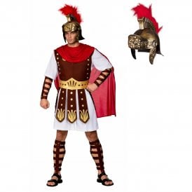 Adult Roman Centurion Costume + Roman Hard Helmet (2-Piece)