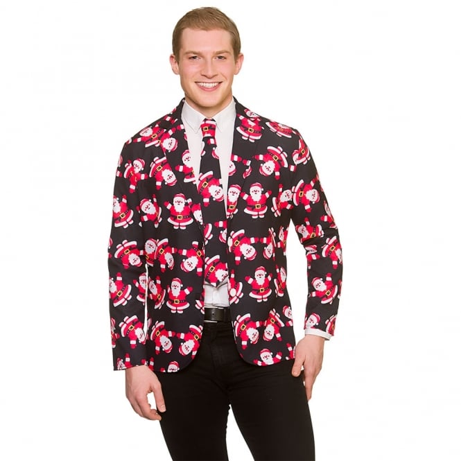 Adult Santa Christmas Jacket & Tie 