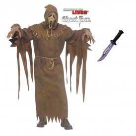 Adult Scarecrow Ghost Face® Standard Size Costume + Bloody Blade 