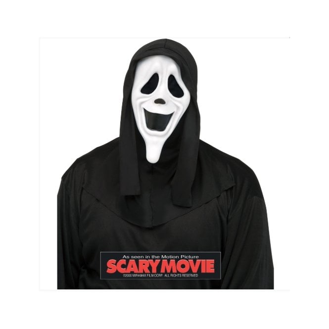 Adult Scary Movie SMILEY Mask with Hood