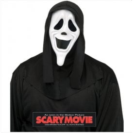 Adult Scary Movie SMILEY Mask with Hood