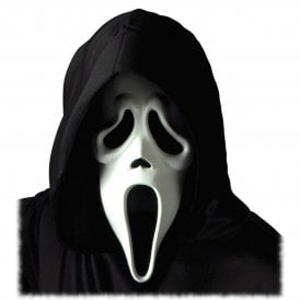 Adult Scream Ghost Face® WHITE Mask with Hood