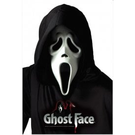 Adult Scream Ghost Face® WHITE Mask with Hood